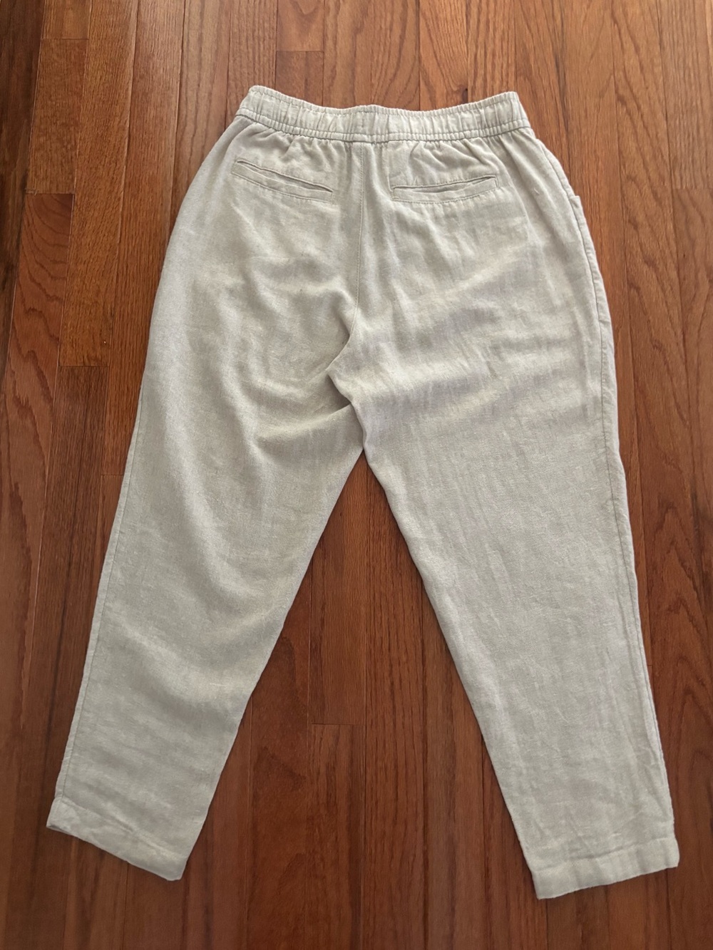 Old Navy Linen Tan Tapered Pants size Petite XS in Great Condition - Picture 4 of 8